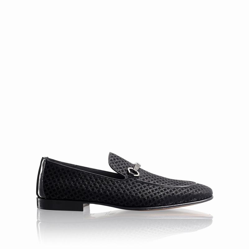 Russell & Bromley Pluto Slip-On Snaffle Loafers Mens Black [FCX80100YP]